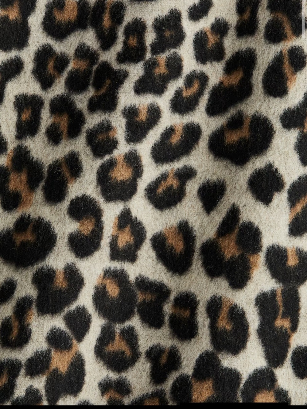 NWOT H&M Leopard Animal Print Fuzzy Midi Straight Pencil Skirt 12 - Picture 4 of 9